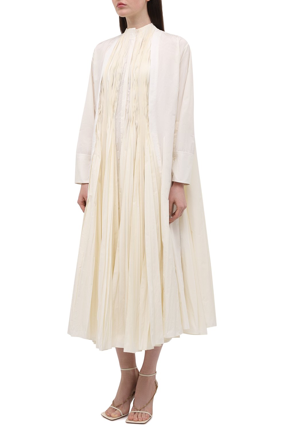 Платье JIL SANDER кремового цвета по цене 237500 руб., арт. JSWS505356-WS442200, фото 3 Платье JIL SANDER, арт. JSWS505356-WS442200, фото 3