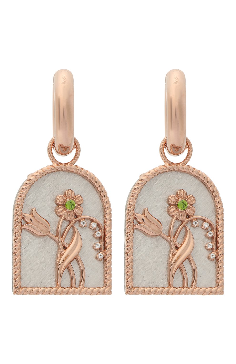 Серьги-арки с демантоидом MOONKA, арт. dem-ae, фото 1