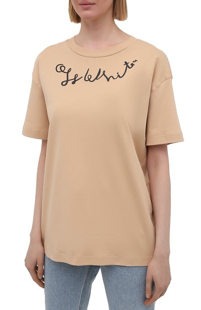 Хлопковая футболка OFF-WHITE, арт. 0WAA089S21JER003, фото 3