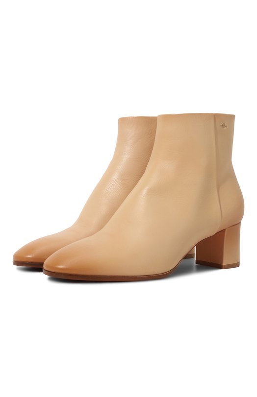 

Кожаные ботильоны Santoni, Бежевый