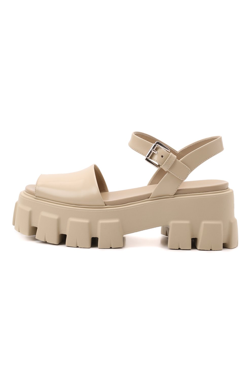 Кожаные сандалии monolith PRADA, арт. 1X526M-055-F0F24-D055, фото 2