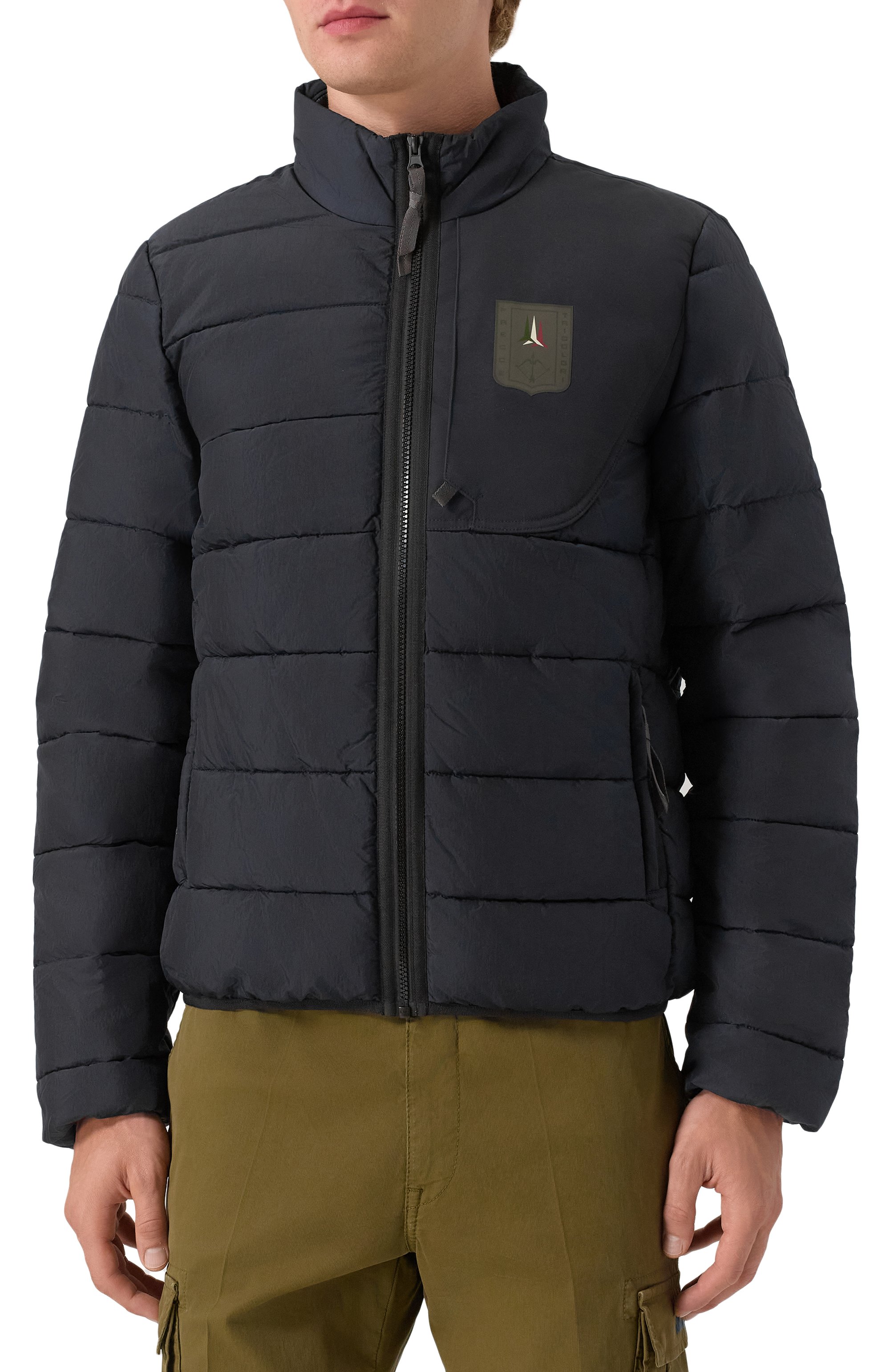 Пуховик AERONAUTICA MILITARE темно-синего цвета по цене 32400 руб., арт. AB3022UCT04214, фото 3 Пуховик AERONAUTICA MILITARE, арт. AB3022UCT04214, фото 3