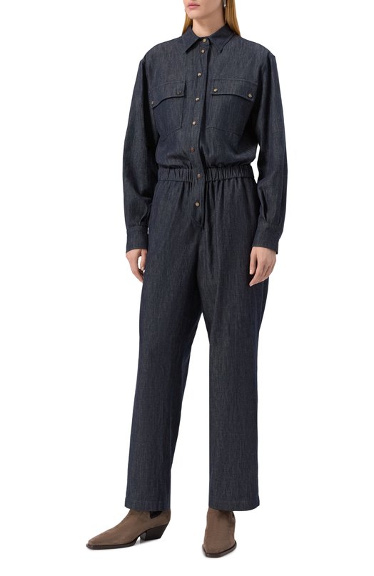 Джинсовый комбинезон Brunello Cucinelli MP792EB699 Синий  MP792EB699 Фото 3
