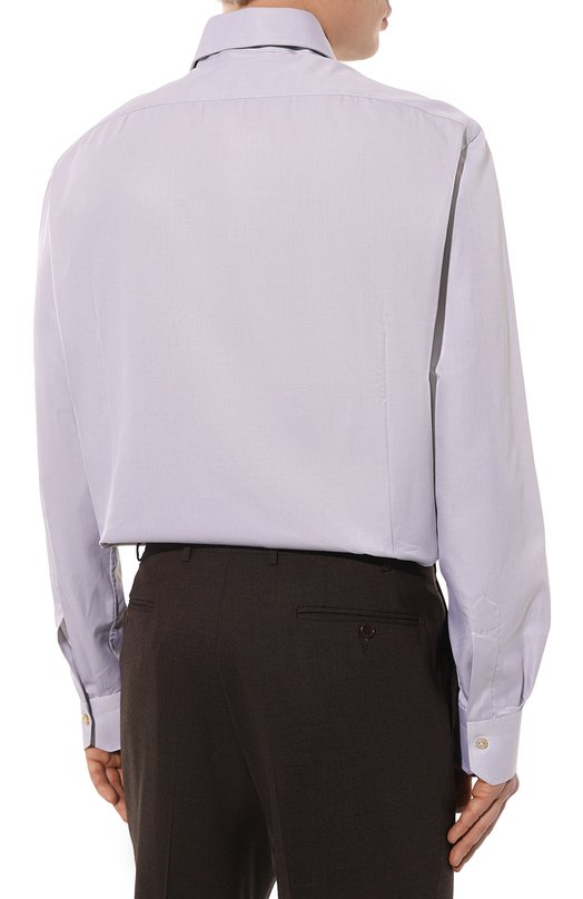 Хлопковая сорочка Kiton UCCH0660706 Сиреневый  UCCH0660706 Фото 5
