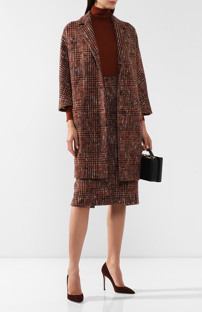 Шерстяное пальто KITON оранжевого цвета по цене 399500 руб., арт. D48608K04S24, фото 2 Шерстяное пальто KITON, арт. D48608K04S24, фото 2