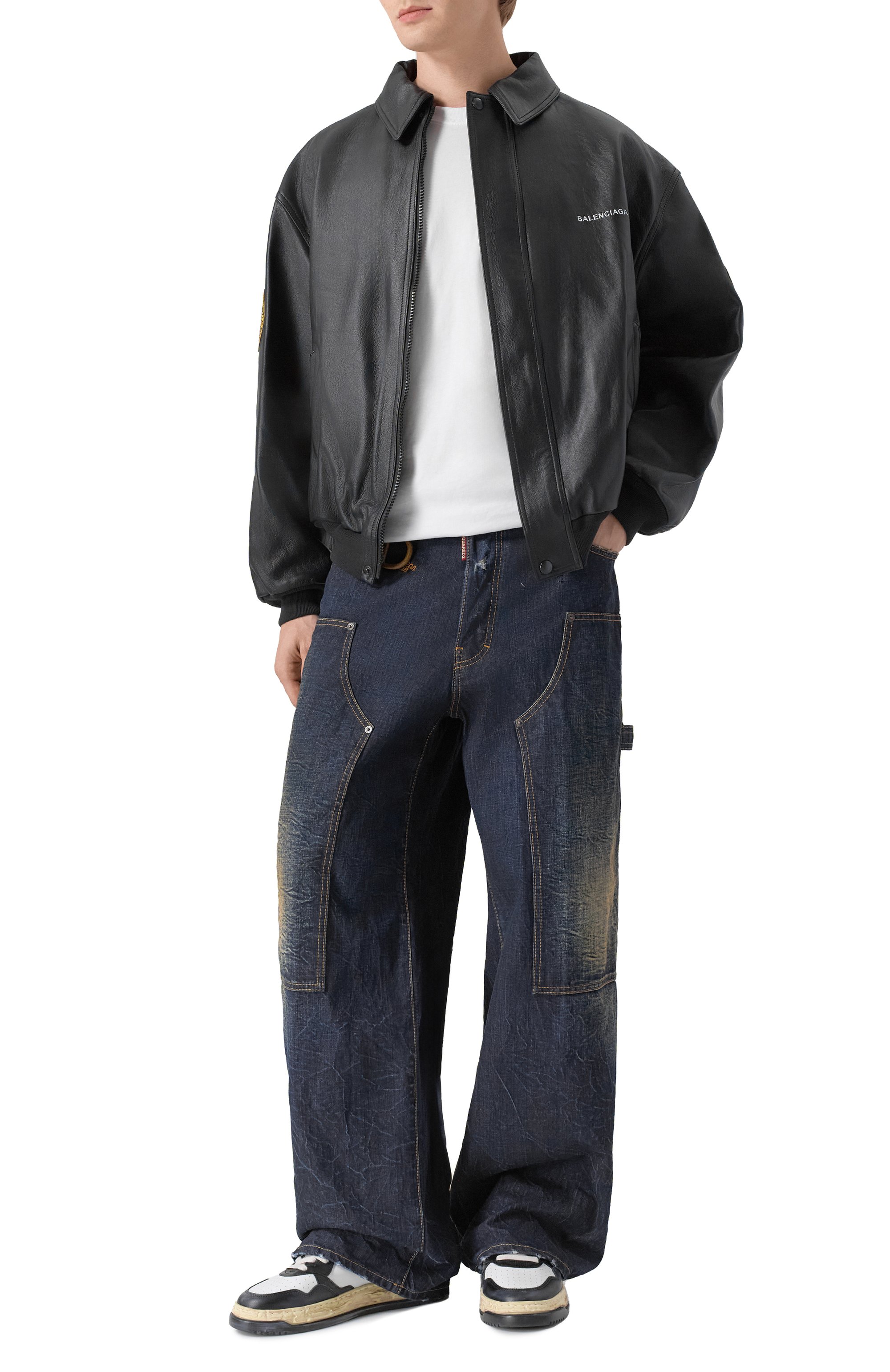 Кожаный бомбер BALENCIAGA, арт. 830249/TLS01, фото 2