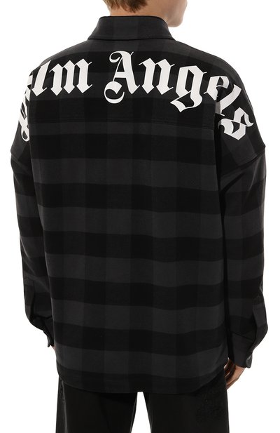 Хлопковая рубашка PALM ANGELS, арт. PMES002C99FAB001, фото 4