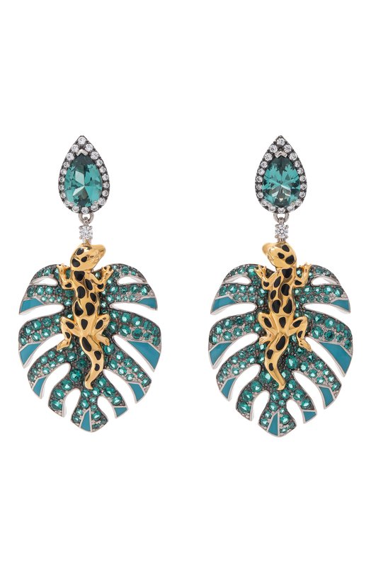 Серьги Gecko Leaf Queensbee 201411 Зелёный 201411