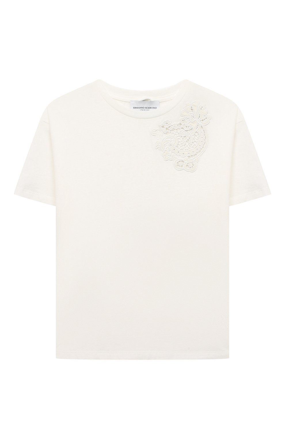 Хлопковая футболка ERMANNO SCERVINO, арт. SFTS050C/JE199-BS003/3A-8A, фото 1