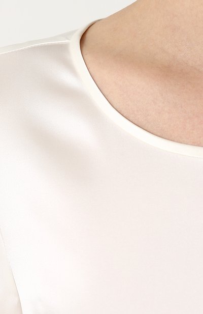 Шелковый топ EMPORIO ARMANI белого цвета по цене 25750 руб., арт. 0NC05T/0M301, фото 5 Шелковый топ EMPORIO ARMANI, арт. 0NC05T/0M301, фото 5