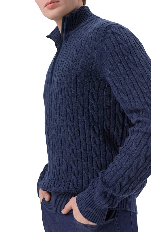 Кашемировый свитер Loro Piana FAD7358 Синий  FAD7358 Фото 5