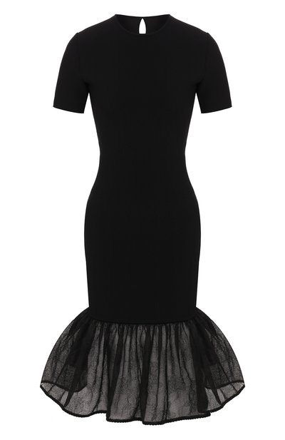 Женское платье из смеси шелка и вискозы ALEXANDER MCQUEEN, арт. 585208/Q1AD3