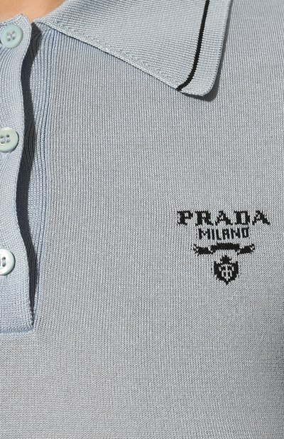 Платье из хлопка и шелка PRADA, арт. P3B06M-10FT-F0M10-201, фото 5