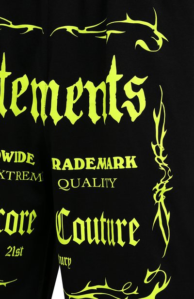 Хлопковые шорты VETEMENTS черного цвета по цене 53950 руб., арт. UA52TR400X 1610/M, фото 5 Хлопковые шорты VETEMENTS, арт. UA52TR400X 1610/M, фото 5
