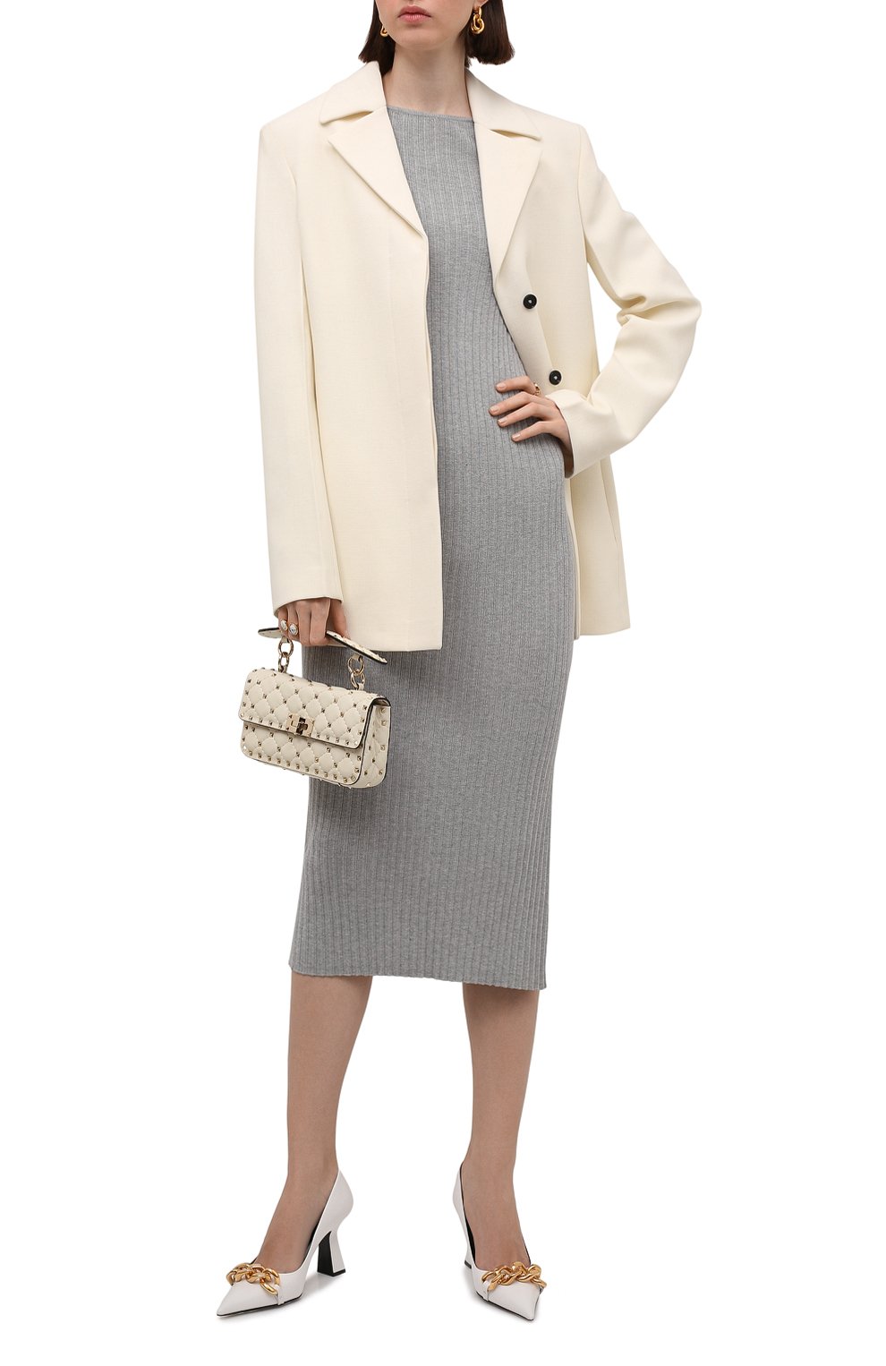 Платье NOBLE&BRULEE серого цвета по цене 23500 руб., арт. NB3401, фото 2 Платье NOBLE&BRULEE, арт. NB3401, фото 2