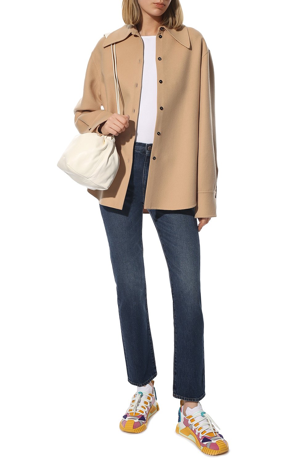 Комбинированные кеды ns1 DOLCE & GABBANA разноцветного цвета по цене 85700 руб., арт. CK1756/AQ997, фото 2 Комбинированные кеды ns1 DOLCE & GABBANA, арт. CK1756/AQ997, фото 2