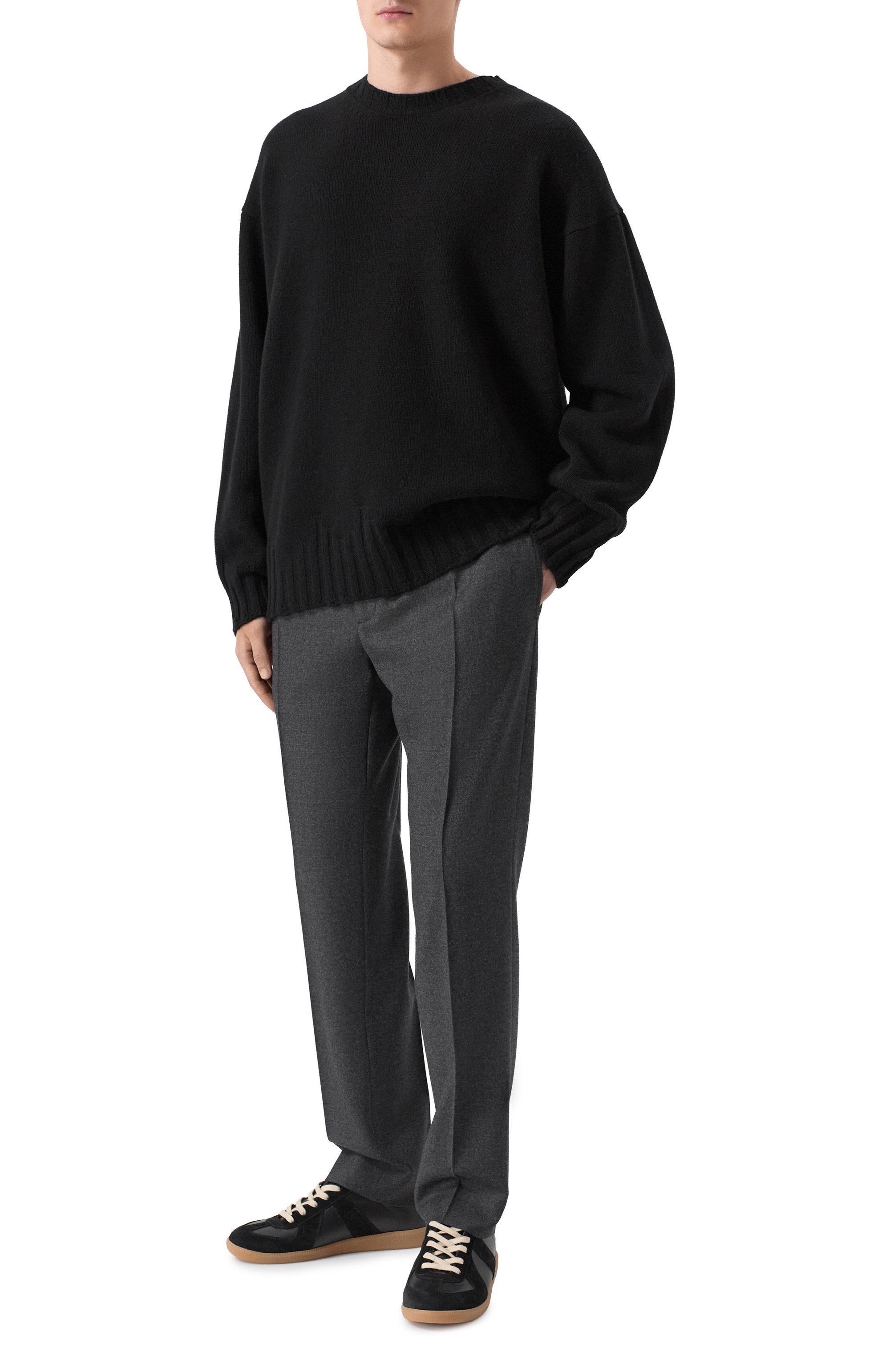 Шерстяные брюки MAISON MARGIELA темно-серого цвета по цене 113000 руб., арт. S50KA0722/S47782, фото 2 Шерстяные брюки MAISON MARGIELA, арт. S50KA0722/S47782, фото 2