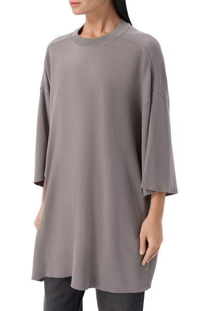 Хлопковая футболка RICK OWENS серого цвета по цене 69950 руб., арт. RP02F5204/JDC, фото 3 Хлопковая футболка RICK OWENS, арт. RP02F5204/JDC, фото 3
