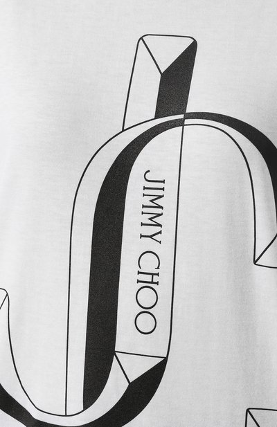 Хлопковая футболка JIMMY CHOO белого цвета по цене 24150 руб., арт. JC-TEE/S006, фото 5 Хлопковая футболка JIMMY CHOO, арт. JC-TEE/S006, фото 5