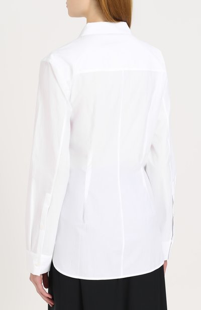 Приталенная хлопковая блуза с поясом ALEXANDERWANG.T, арт. 4W271007P7, фото 4