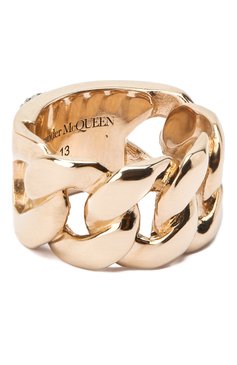 Женское кольцо ALEXANDER MCQUEEN золотого цвета, арт. 582709/J160Z | Фото 2 (Материал: Металл; Нос: Не проставлено; Региональные ограничения белый список (Axapta Mercury): Не проставлено)
