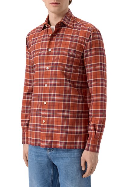 Рубашка из хлопка и кашемира KITON, арт. UMCNERH0942002, фото 3