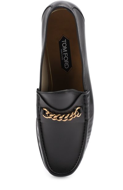 Кожаные лоферы с декоративной цепью TOM FORD, арт. J1060T-VSP, фото 5