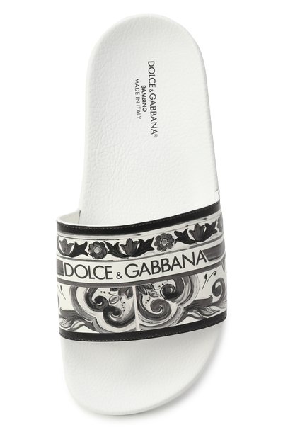 Кожаные шлепанцы DOLCE & GABBANA, арт. DD0318/A1838/28-36, фото 4