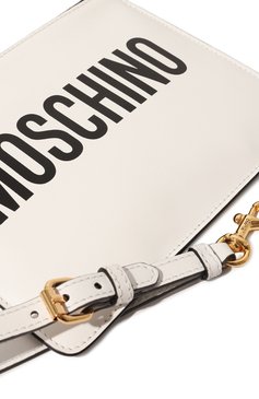 Женские кожаный футляр для документов MOSCHINO белого цвета, арт. 2317 A8409/8001 | Фото 3 (Материал: Натуральная кожа; Материал сплава: Проставлено; Нос: Не проставлено)