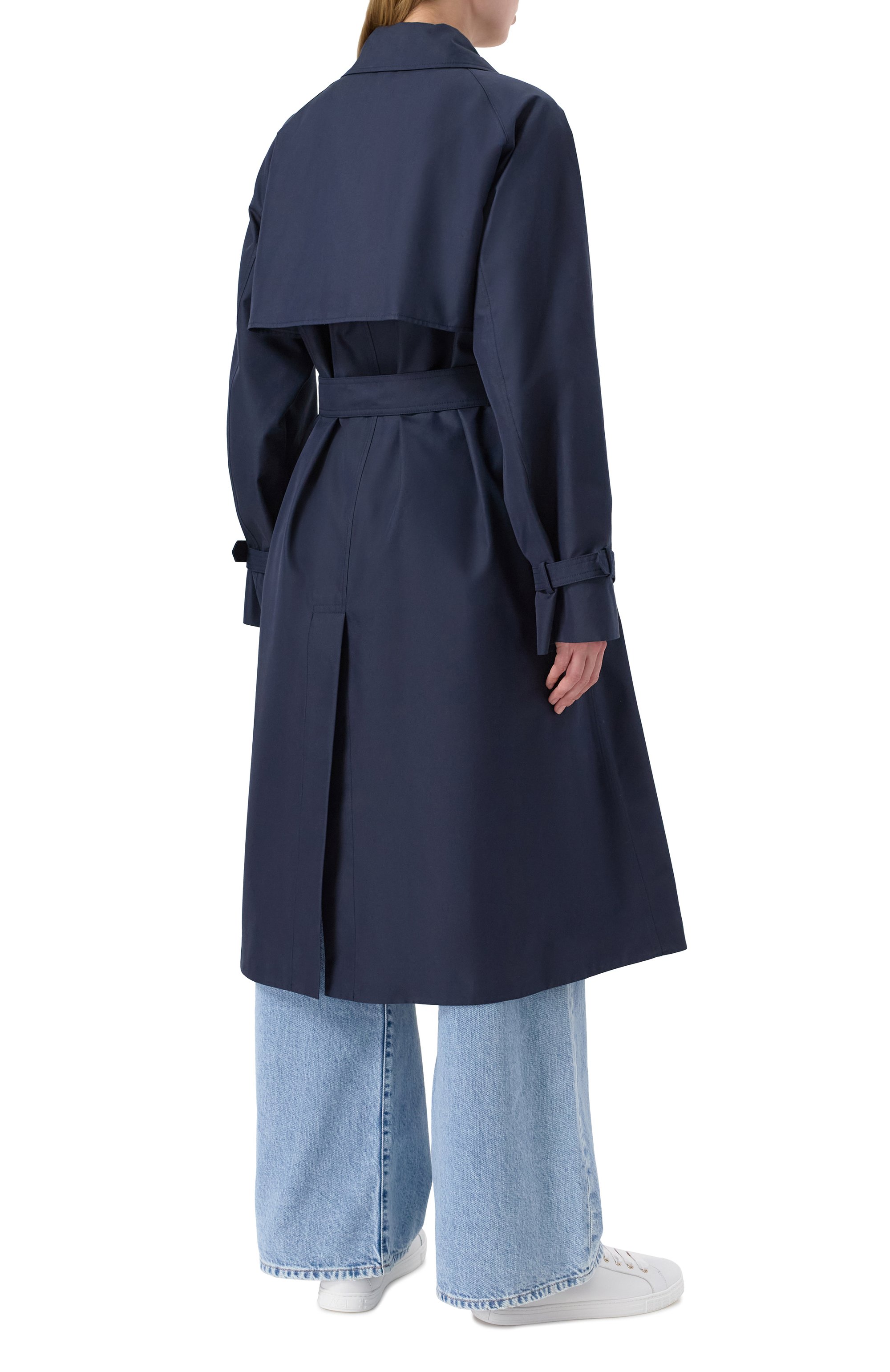 Хлопковый тренч WEEKEND MAX MARA синего цвета по цене 68550 руб., арт. CANASTA, фото 4 Хлопковый тренч WEEKEND MAX MARA, арт. CANASTA, фото 4