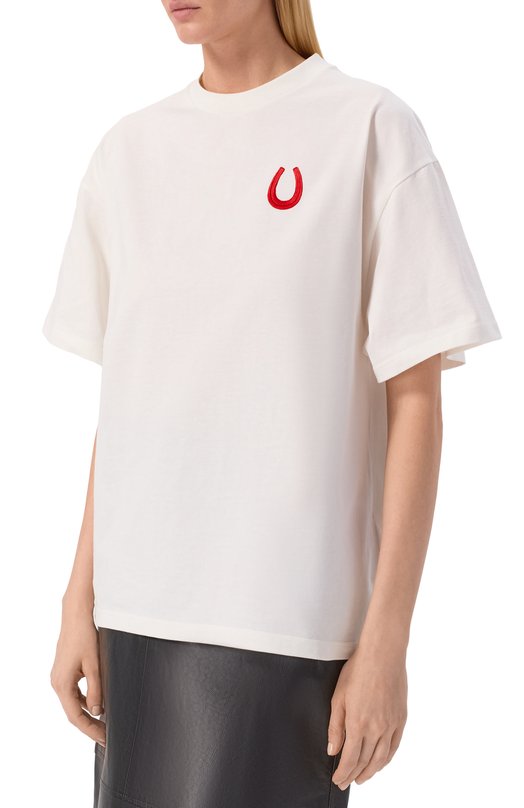 Хлопковая футболка Jil Sander J53GC0011/J20347 Белый  J53GC0011/J20347 Фото 3