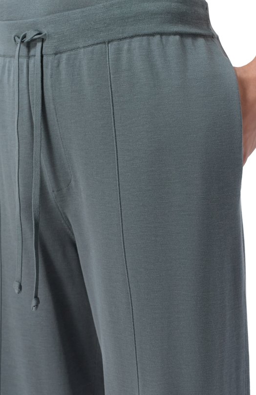 Брюки из шелка и хлопка 12 STOREEZ 136291 Зелёный  136291 Фото 5