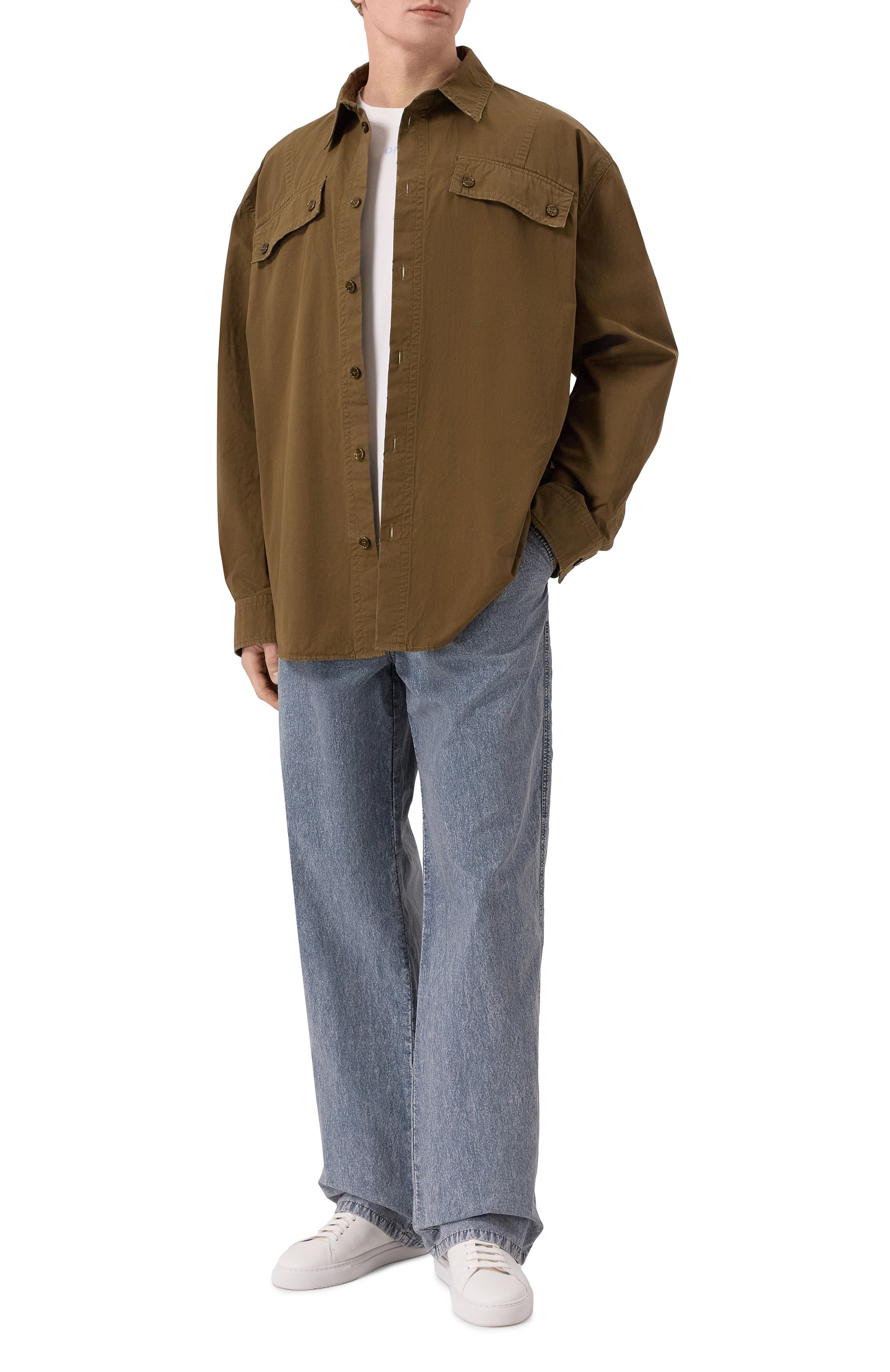 Хлопковая рубашка OFF-WHITE, арт. 0MGE04NF25FAB001, фото 2