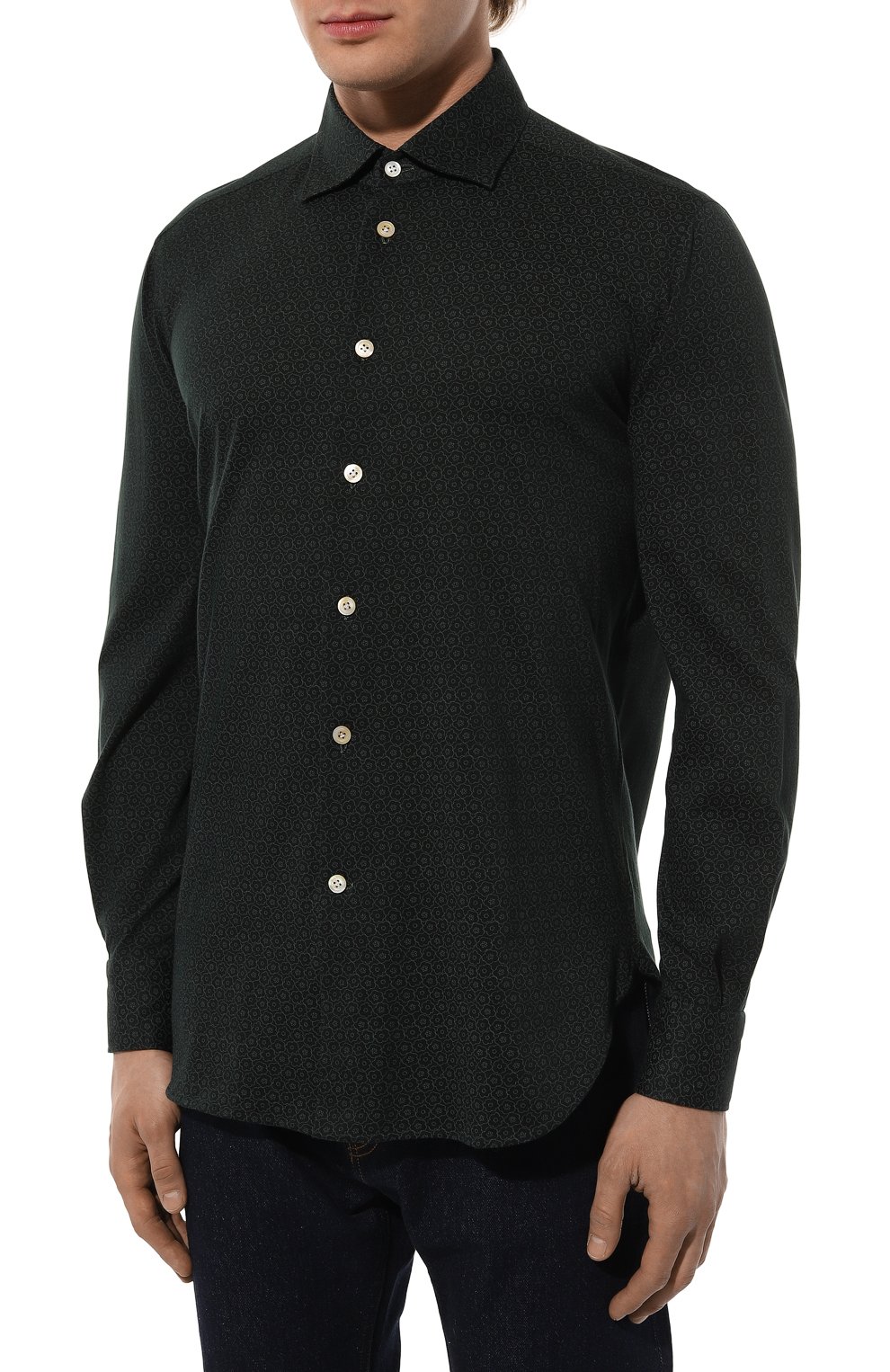 Хлопковая рубашка KITON, арт. UCIH07148, фото 3