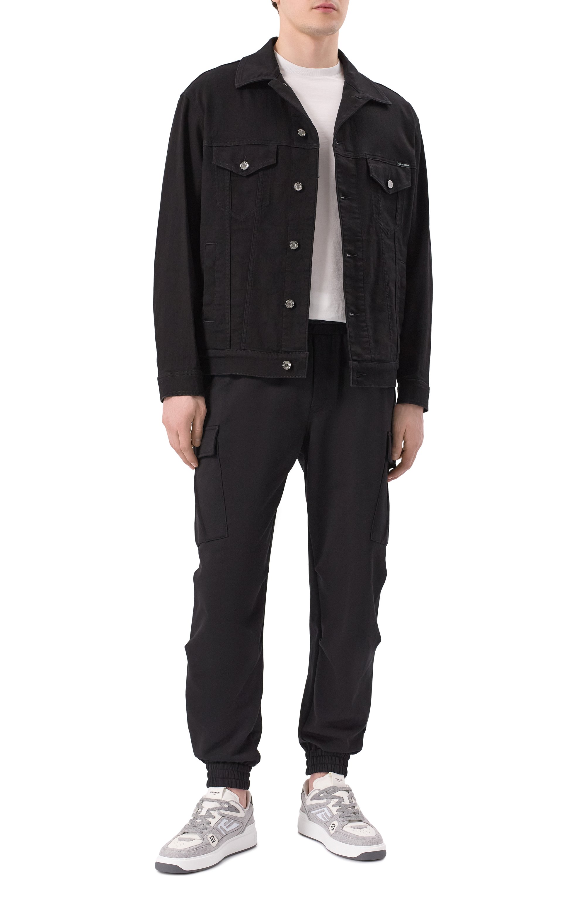 Комбинированные кеды b-court skate BALMAIN, арт. EM1VI378/TFJM, фото 2