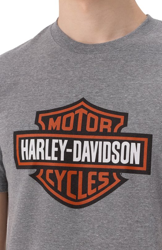 Хлопковая футболка Harley-Davidson 99079-24VM Серый  99079-24VM Фото 5