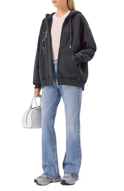 Хлопковая толстовка Off-White 0WBE009F25FLE001 Серый  0WBE009F25FLE001 Фото 2