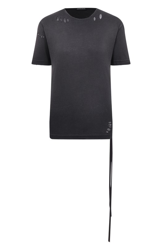 Хлопковая футболка Ann Demeulemeester B0013500/FA638 Серый B0013500/FA638