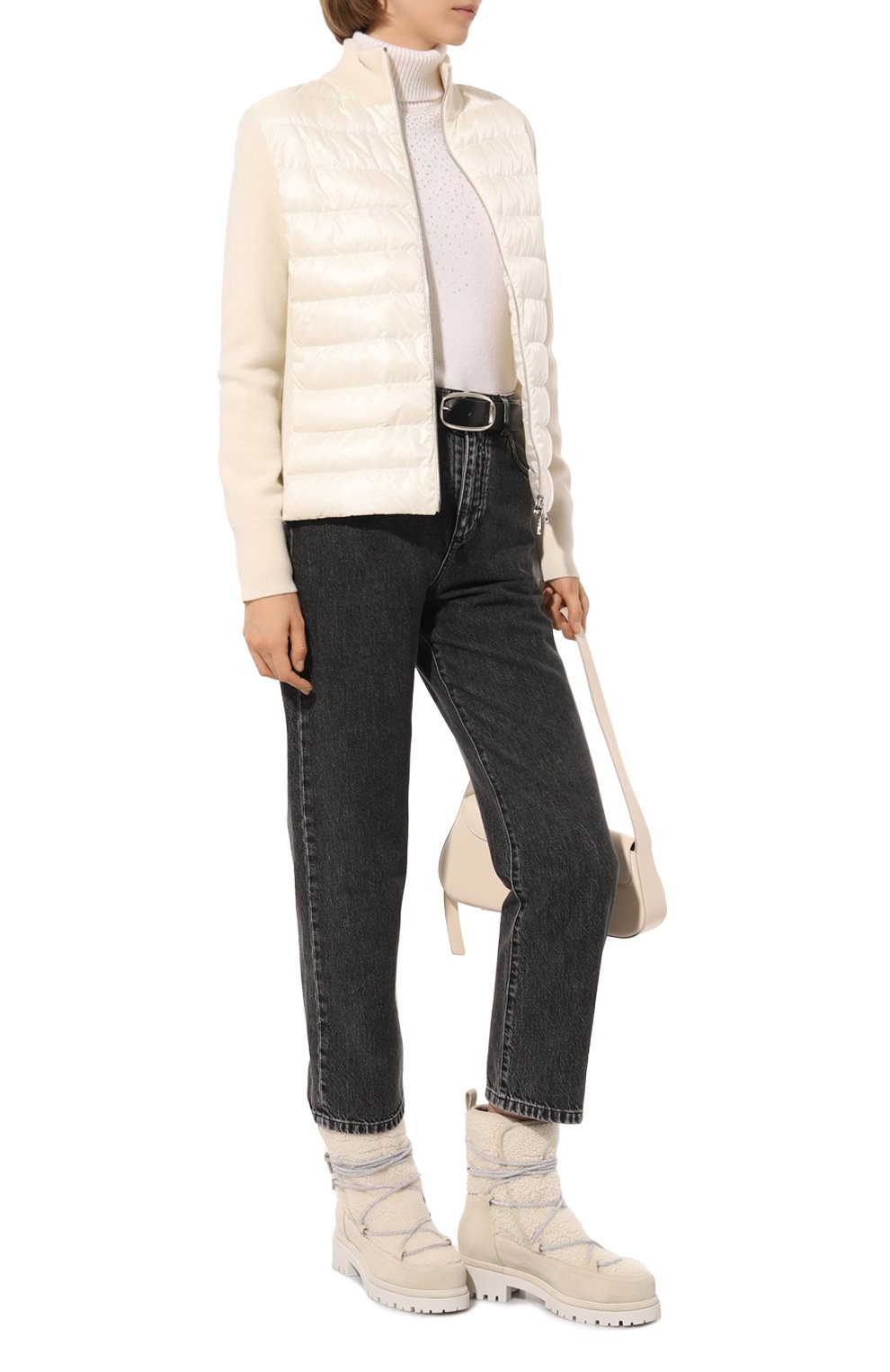 Комбинированные полусапоги aspen RENE CAOVILLA кремового цвета по цене 121500 руб., арт. C11554-025/CR01, фото 2 Комбинированные полусапоги aspen RENE CAOVILLA, арт. C11554-025/CR01, фото 2