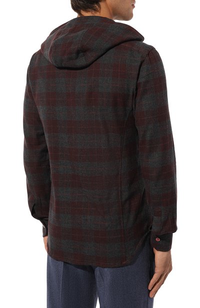 Хлопковая рубашка KITON разноцветного цвета по цене 85700 руб., арт. UMCMARH0907503, фото 4 Хлопковая рубашка KITON, арт. UMCMARH0907503, фото 4