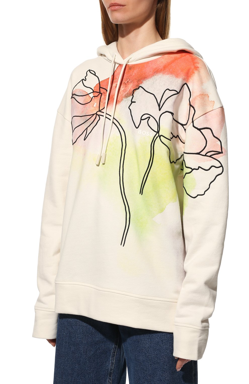 Хлопковое худи BOSS, арт. 50472277, фото 3