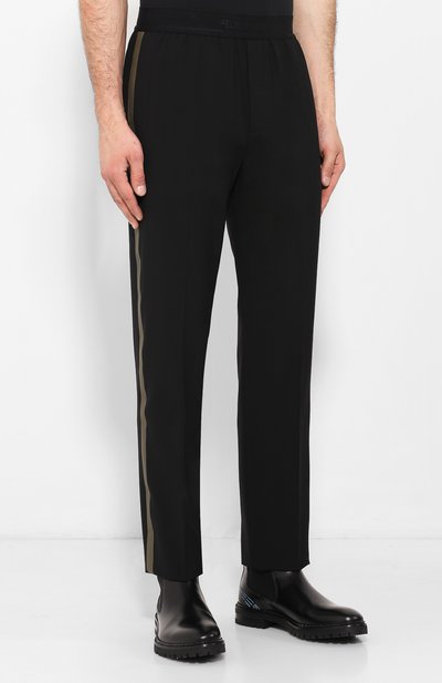 Шерстяные брюки HELMUT LANG черного цвета по цене 37600 руб., арт. J04HM208, фото 3 Шерстяные брюки HELMUT LANG, арт. J04HM208, фото 3