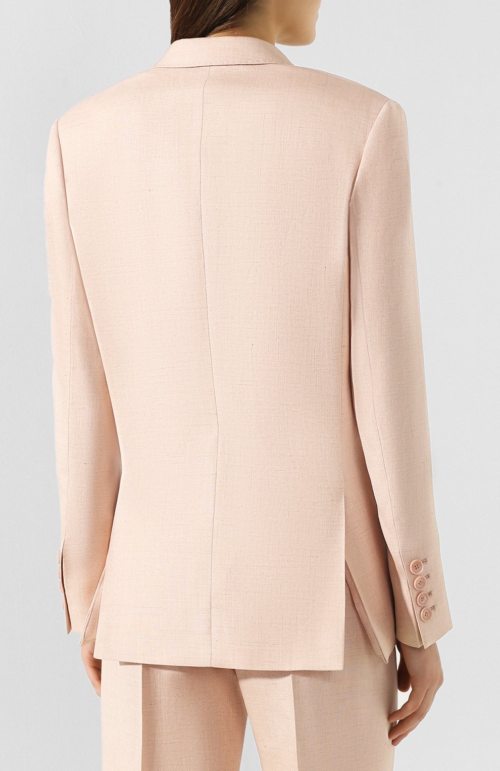 Жакет из смеси вискозы и льна STELLA MCCARTNEY розового цвета по цене 92800 руб., арт. 561102/SMB61, фото 4 Жакет из смеси вискозы и льна STELLA MCCARTNEY, арт. 561102/SMB61, фото 4