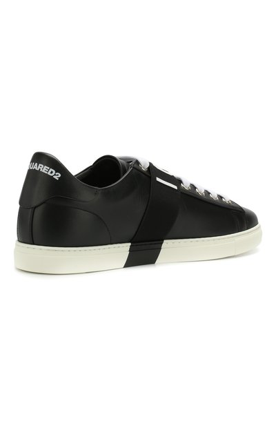 Кожаные кеды icon на шнуровке DSQUARED2, арт. SNM0028 01500001, фото 4