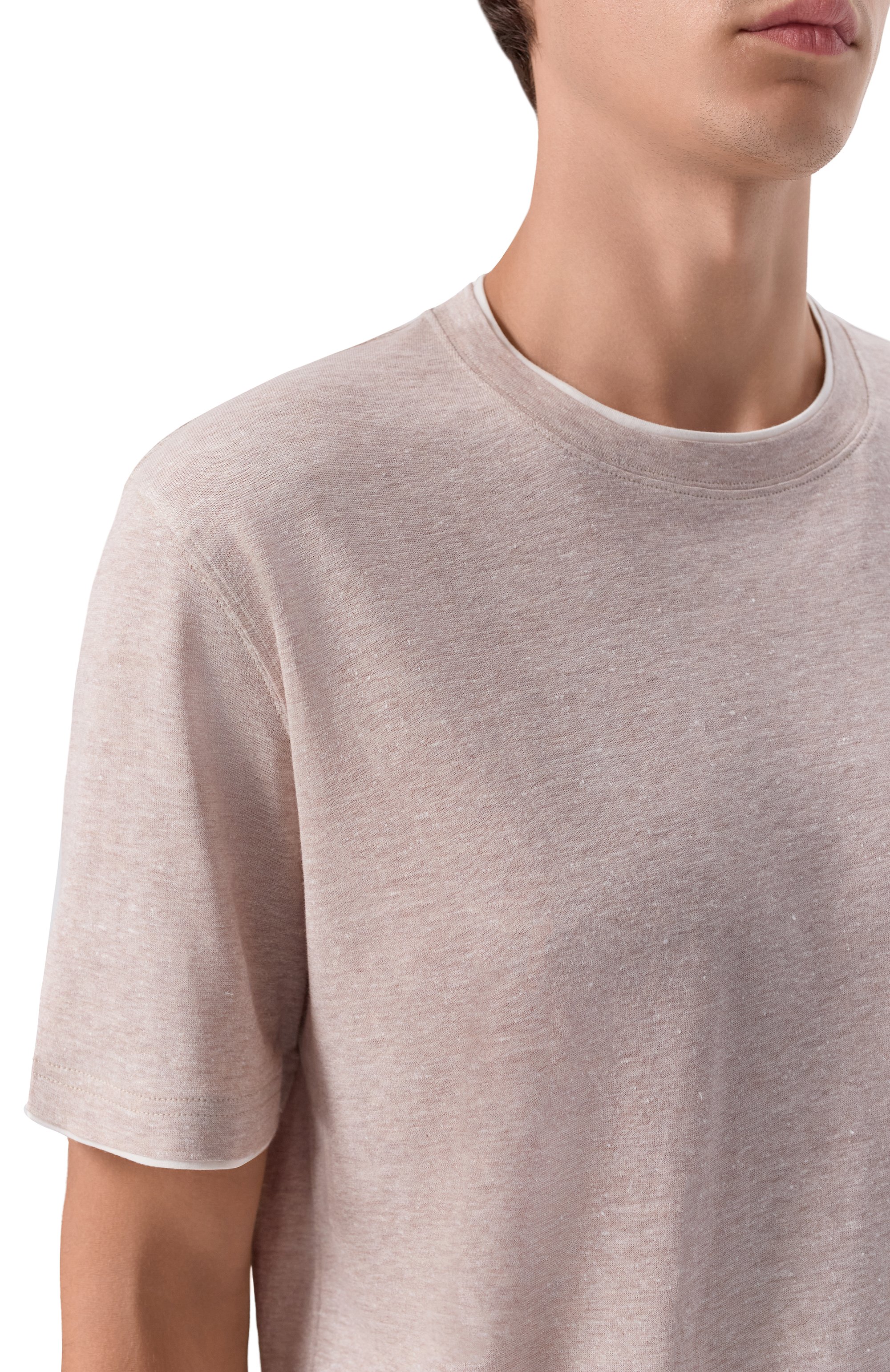 Футболка изо льна и хлопка FEDELI, арт. TU000220/LIN0 C0TT0NE, фото 5