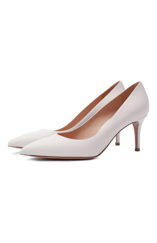 Кожаные туфли Gianvito 85 Gianvito Rossi G24580.85RIC.VITBIAN Белый G24580.85RIC.VITBIAN