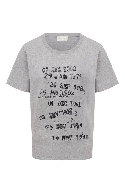 Женская хлопковая футболка SAINT LAURENT, арт. 656895/Y36ER