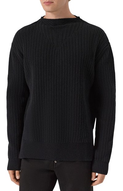 Шерстяной свитер RICK OWENS черного цвета по цене 106000 руб., арт. RU02E1649/KWV, фото 3 Шерстяной свитер RICK OWENS, арт. RU02E1649/KWV, фото 3