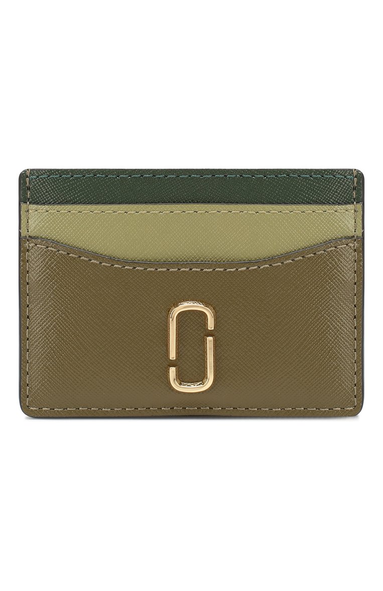 Женский кожаный футляр для кредитных карт MARC JACOBS (THE) хаки цвета, арт. M0013355 | Фото 1 (Статус проверки: Проверена категория, Проверено; Материал: Натуральная кожа; Материал сплава: Проставлено, Проверено; Нос: Не проставлено)