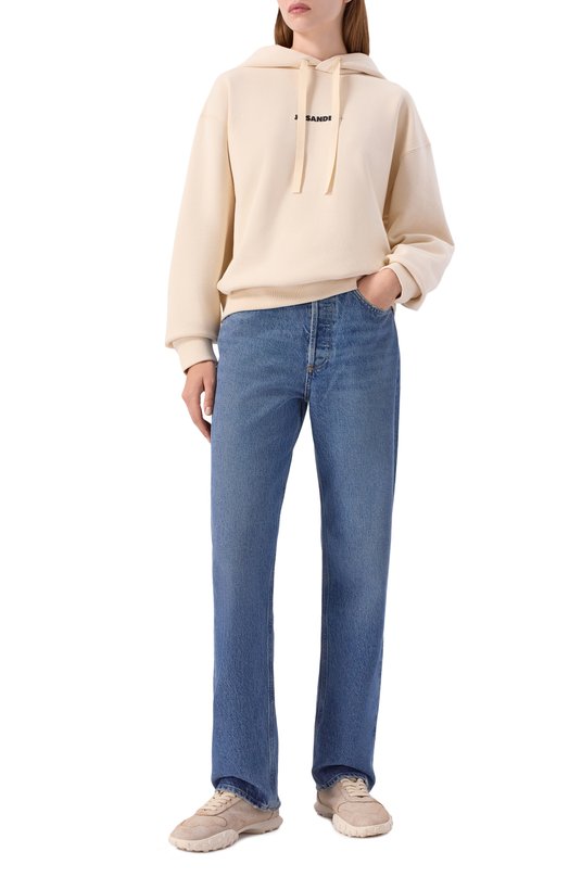 Хлопковое худи Jil Sander J40GU0123/J20010 Кремовый  J40GU0123/J20010 Фото 2